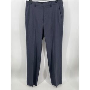 Murano Dress Pants Mens 34x34 Navy Blue Ultimate Modern Comfort Micro Stripe